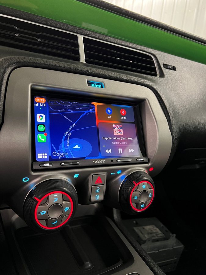 Camaro with an aftermarket touchscreen head unit